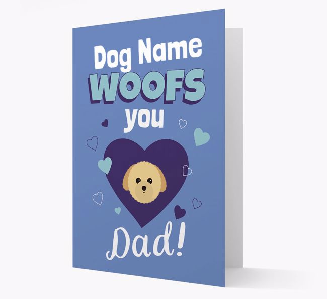 'I Woof You Dad' - Personalized {breedFullName} Card